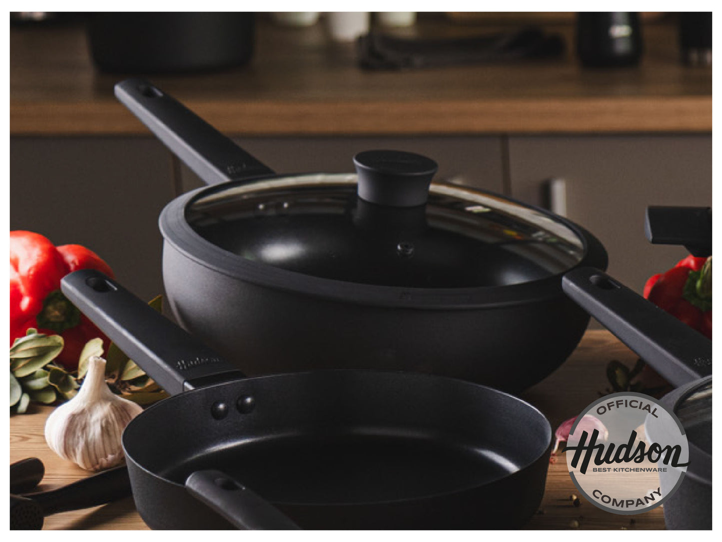 Wok 28 cm Hudson DAY 18 Aluminio Antiadherente