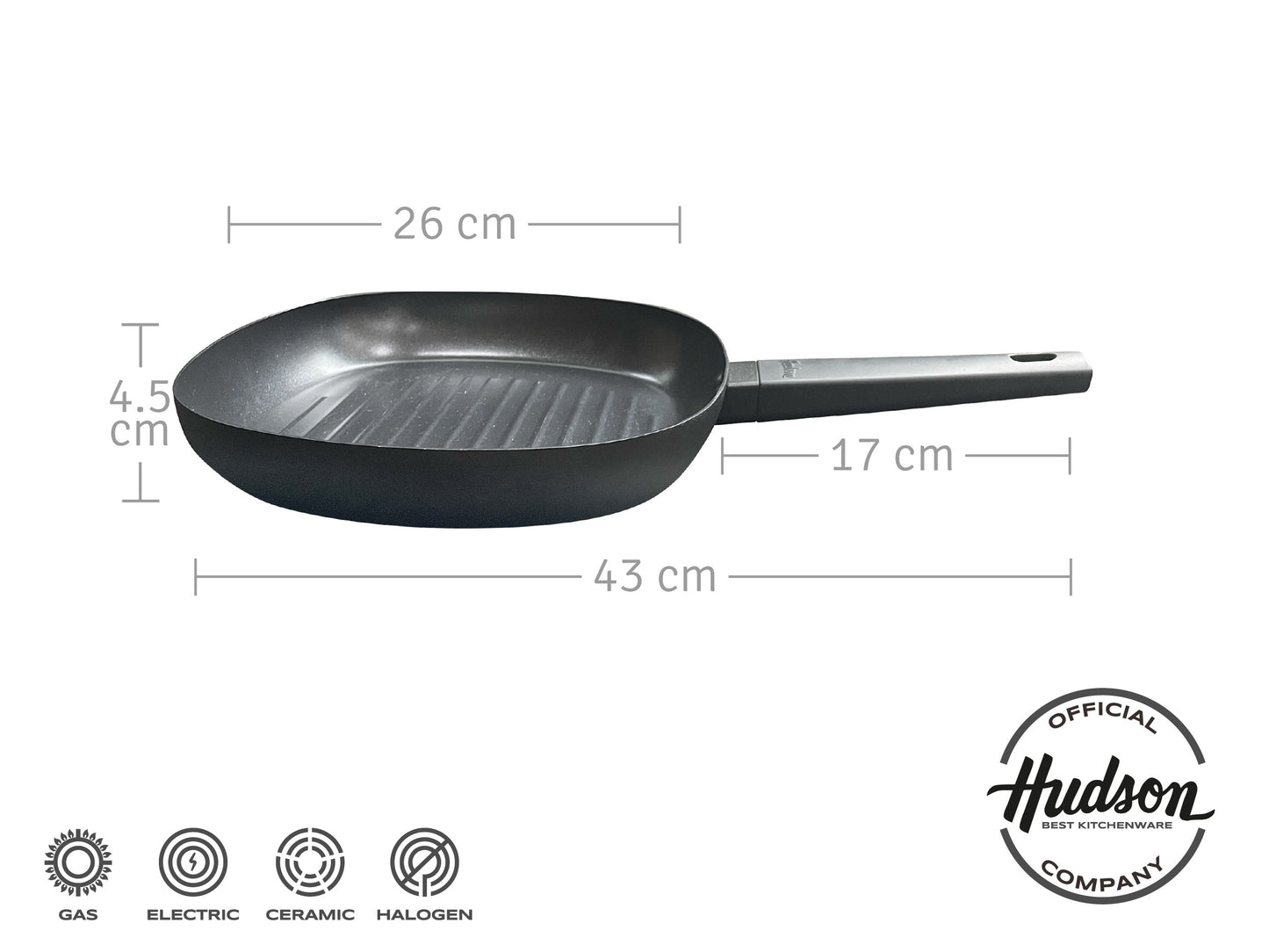 Bifera Rectangular Hudson 26 cm DAY20 Aluminio Antiadherente