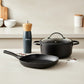Kit Hudson: Molinillo Negro 20cm + Cacerola Antiadherente Negra 28cm + Bifera Negra 26cm