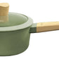Kit Hudson: Wok 28 Cm Antiadherente 4.6 L Verde Oliva + Sartén 26 Cm Verde Oliva + Olla 1.9 L Verde Oliva