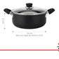 Cacerola Hudson Th24sf 4.15l Negro - 1 Unidad