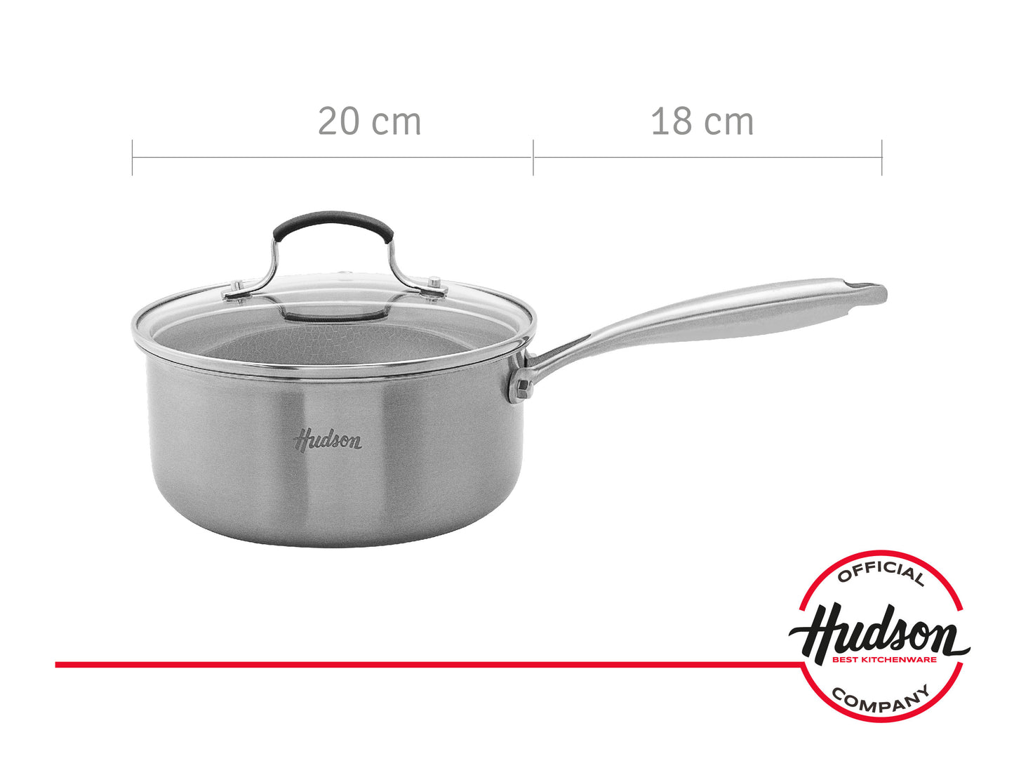 Olla Cacerola Hudson 20 cm Acero Inoxidable Antiadherente
