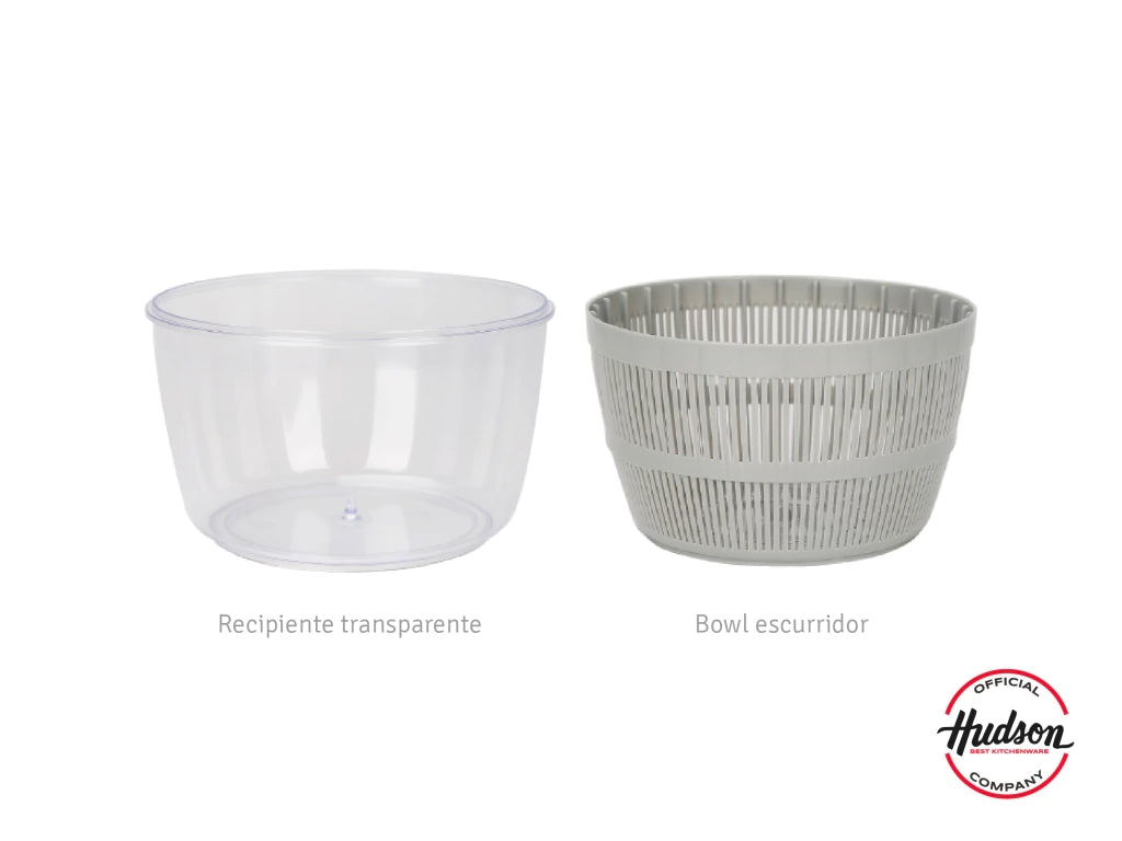 Centrifugador Escurridor de Verduras Hudson 5 Litros con Base Antideslizante – CENTRI03