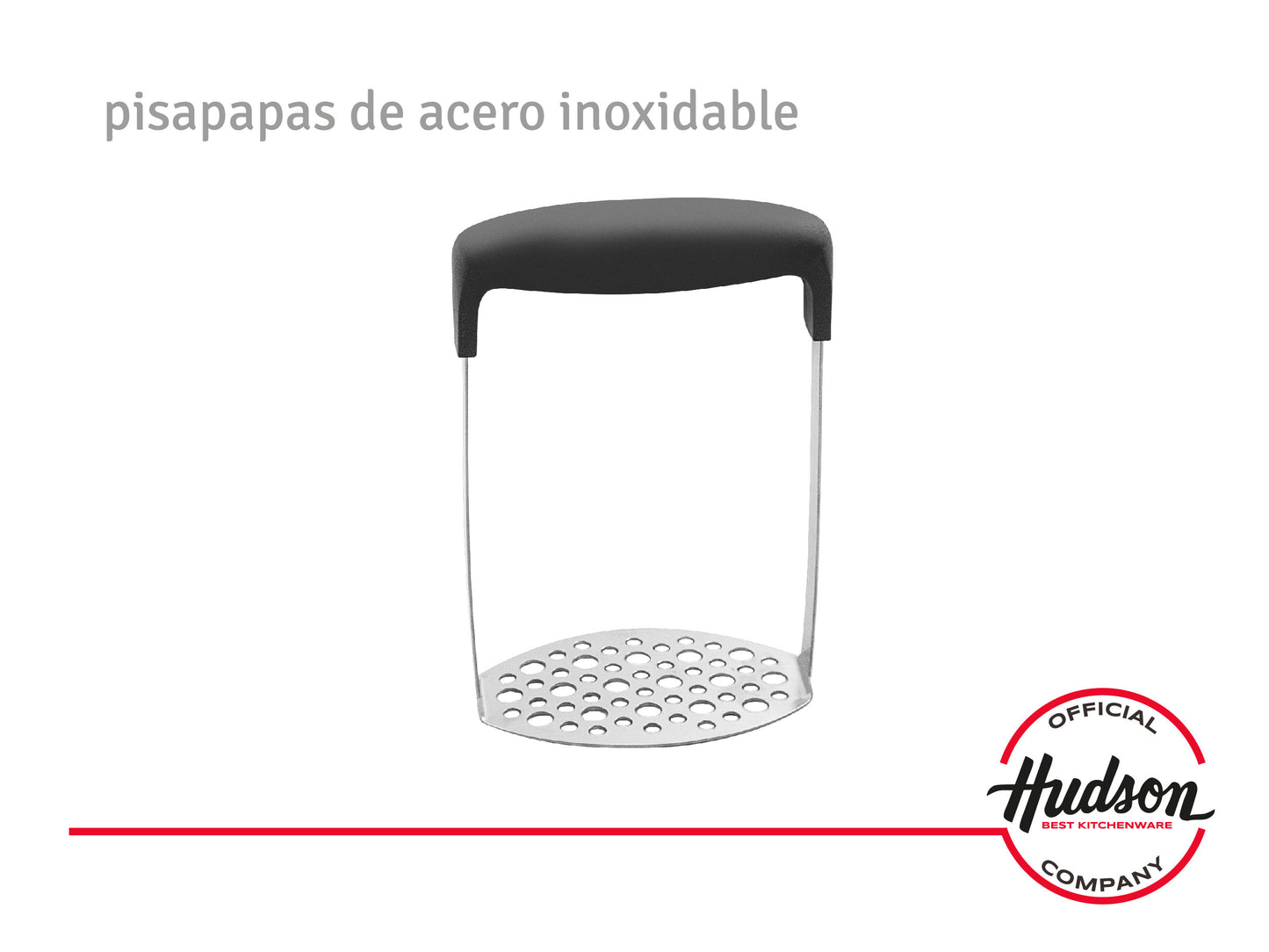 Pisa Papa Hudson Machacador Cocina Acero Inoxidable