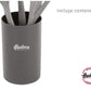 Set 6 Utensilios Cocina Nylon Hudson + Base Moderna Gris