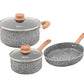 Batería Hudson Olla 24 Cm Y 18 Cm + Sartén 24 Cm Aluminio