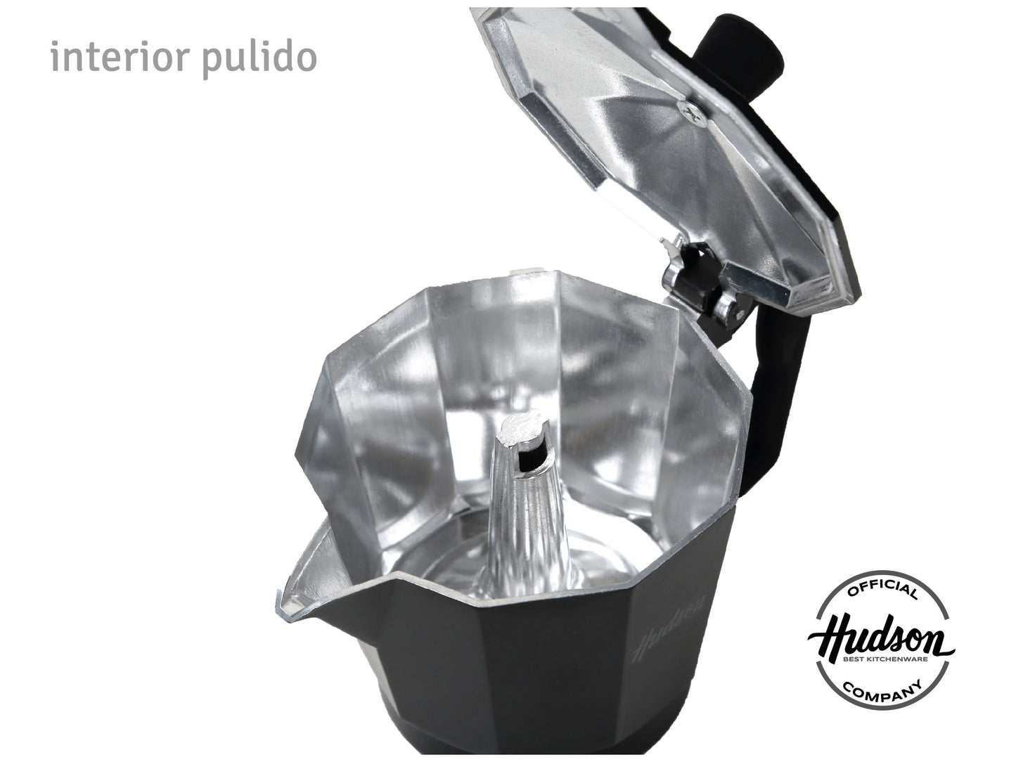 Cafetera De Aluminio Black Italiana Induccion 6 Tazas Hudson