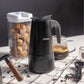 Cafetera Italiana De 650ml Negra Para Inducción Hudson Negro