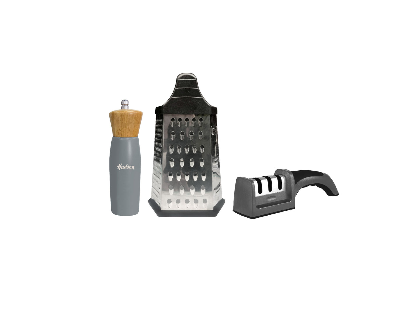 Set De Cocina Pinza Afilador Espatula Hudson