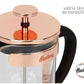 Cafetera Vidrio Acero Inoxidable Prensa Francesa 600ml Cobre