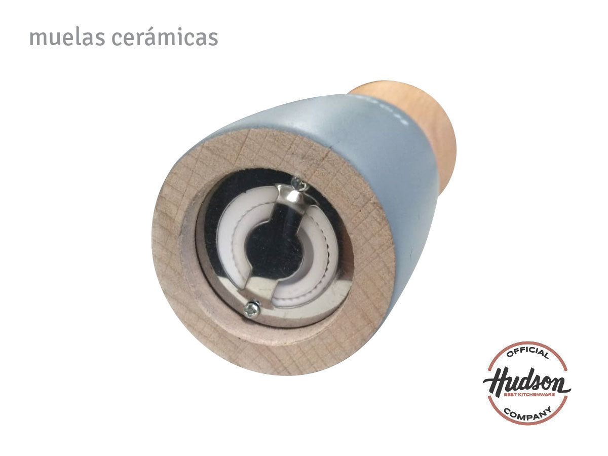 Molinillo De Madera Hudson Laqueado Color Gris20 Cm