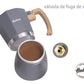 Cafetera Hudson Estilo Italiana 9 Tazas Aluminio Gris