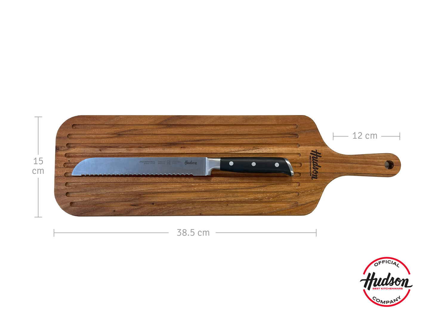 Set De Tabla + Cuchillo De Pan Línea Profesional Set Profesional Marrón Claro