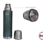 Termo Botella Térmica 1L Acero Inoxidable Doble Pared Verde