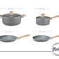 Set Bateria Linea Granito Hudson Con Antiadherente 6 Piezas