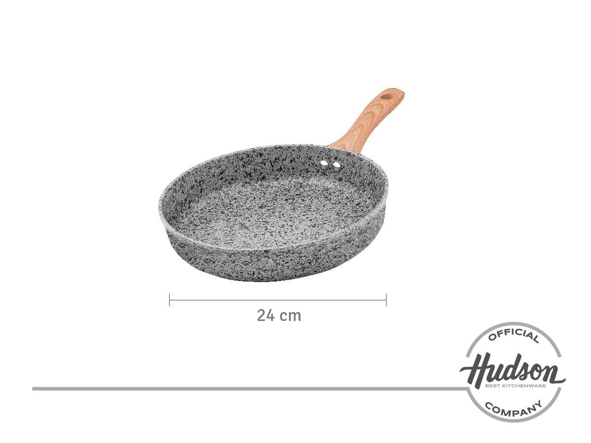 Sarten 24cm Hudson Granito Stone Aluminio Forjado Inducción