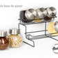 Especiero Hudson 6 Frascos De Vidrio Con Tapa + Base