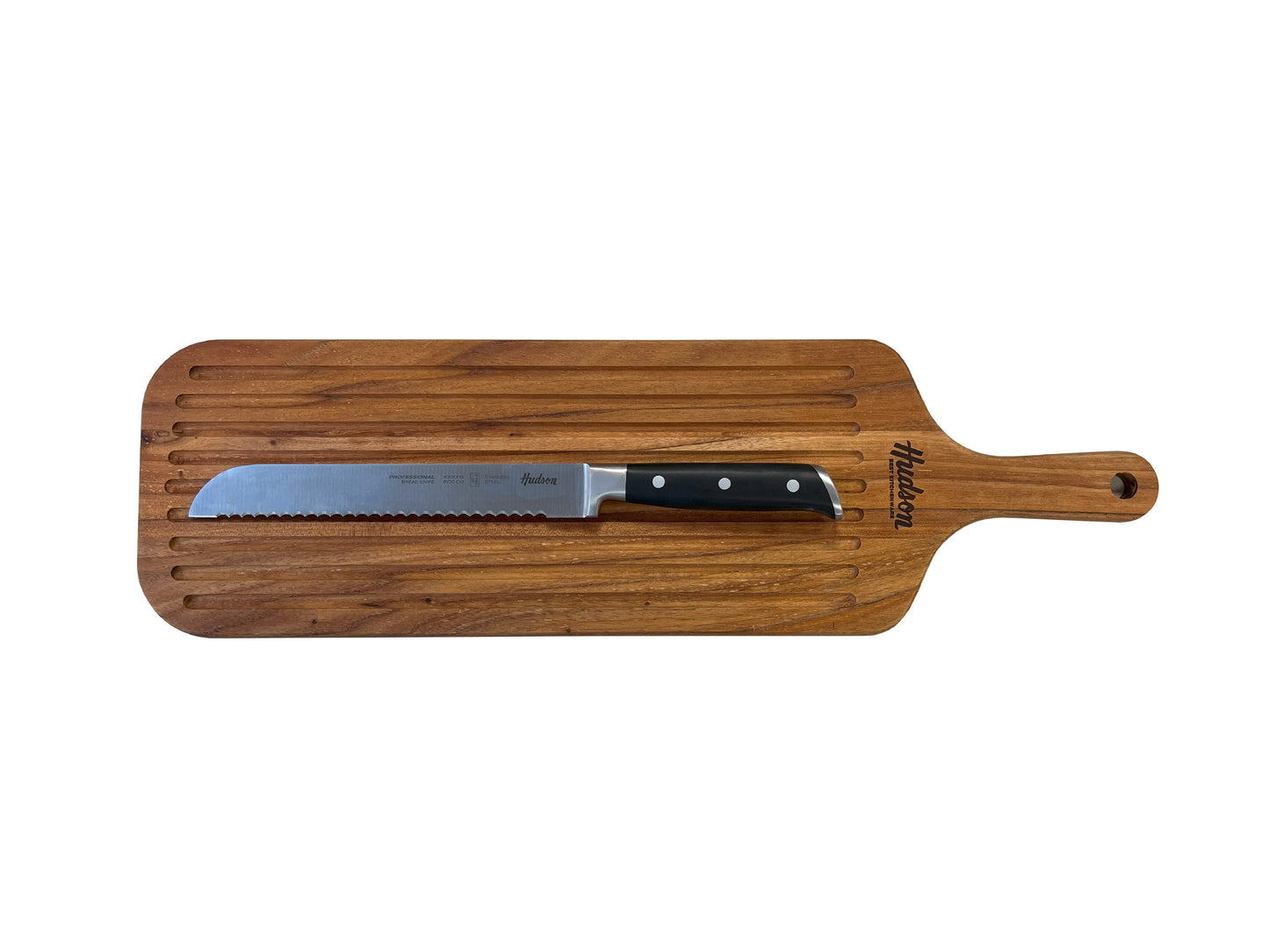 Set De Tabla + Cuchillo De Pan Línea Profesional Set Profesional Marrón Claro