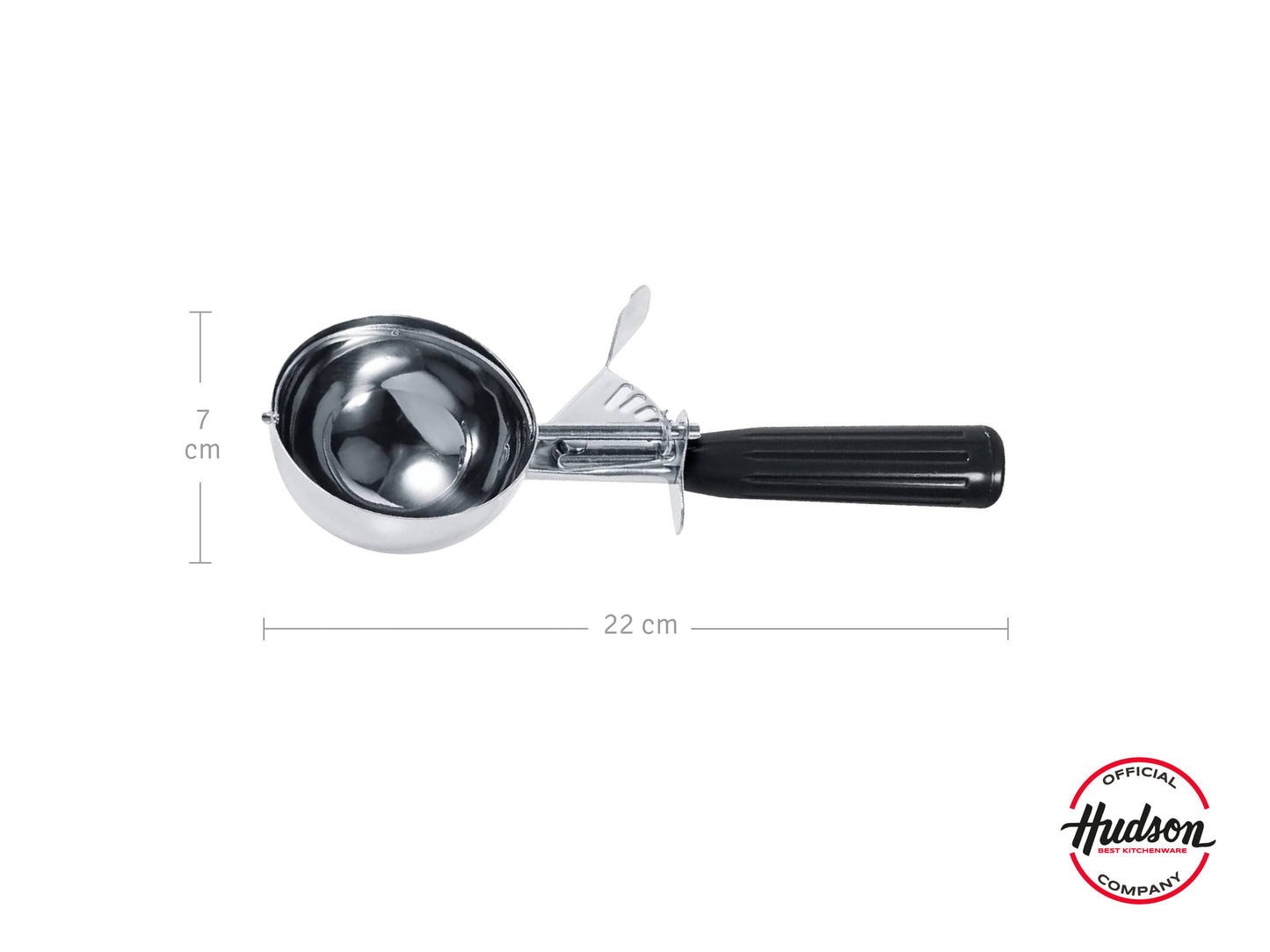Cuchara Bochera para Helado Hudson de Acero Inoxidable con Mecanismo de Desmolde
