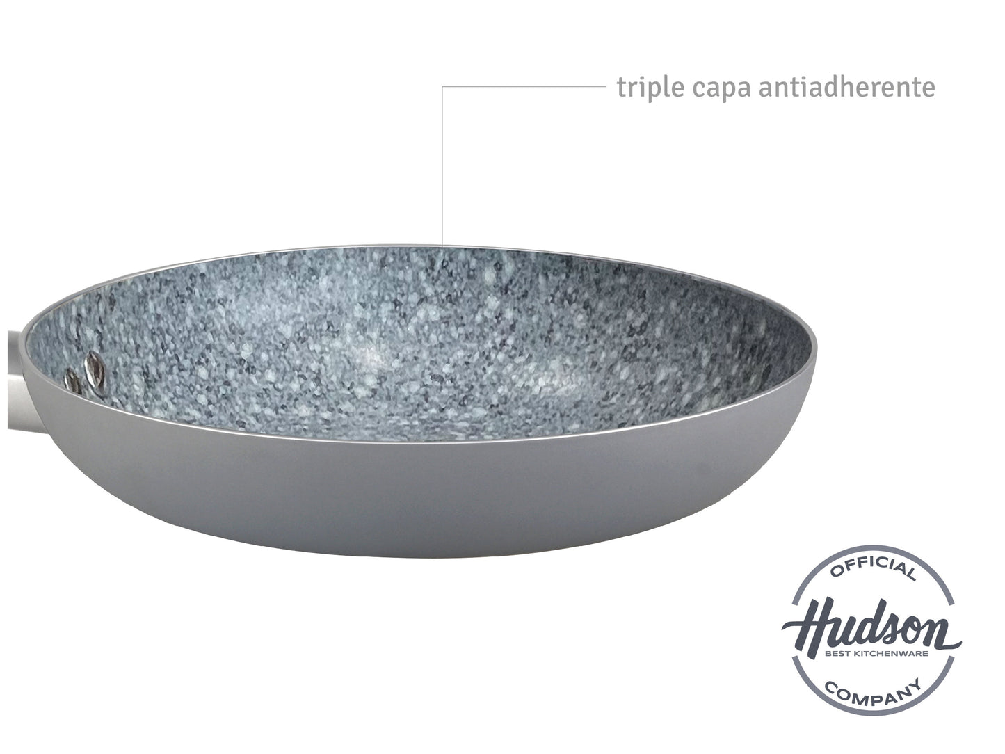 Set Bateria Linea Granito Hudson Con Antiadherente 6 Piezas
