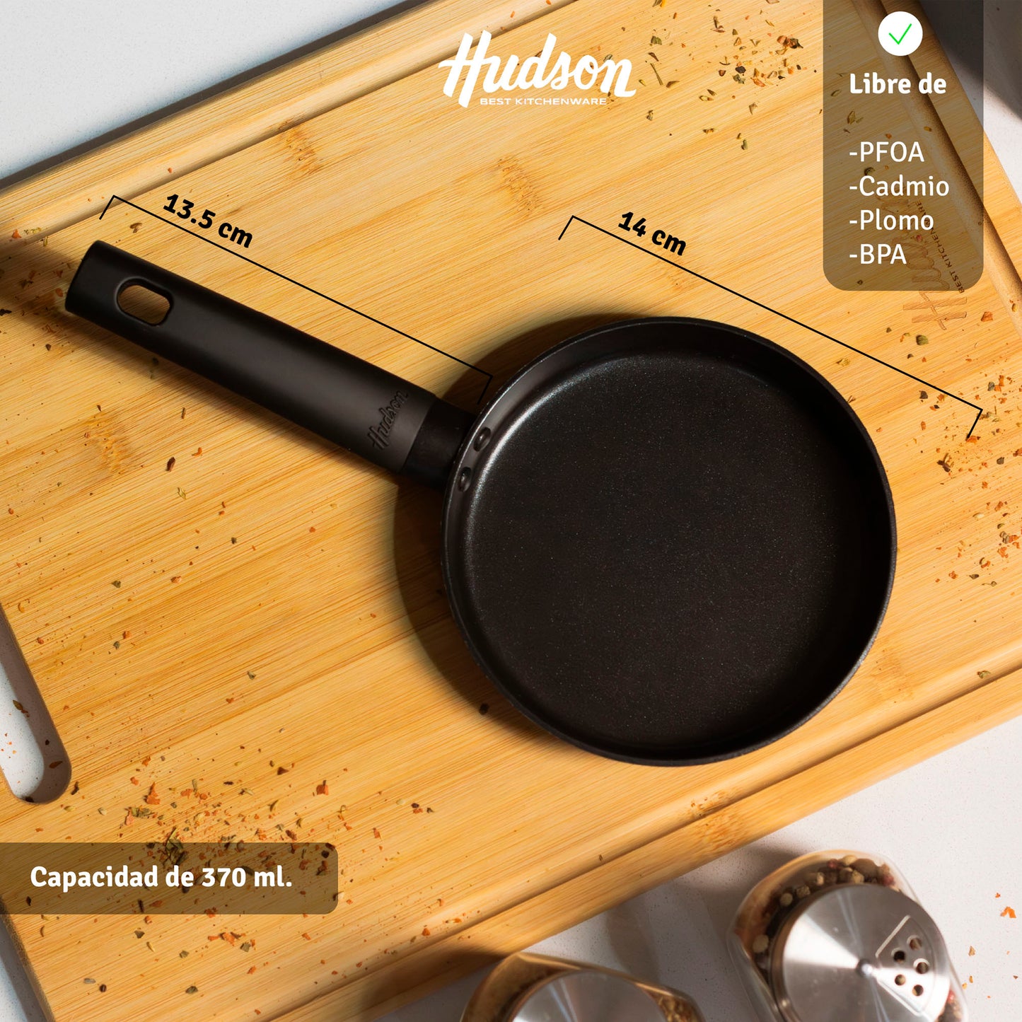 Sartén 14 cm Hudson Day11 Aluminio Antiadherente