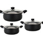 Set Cacerolas 22cm 26cm 28cm Linea Hudson Aluminio Cocina