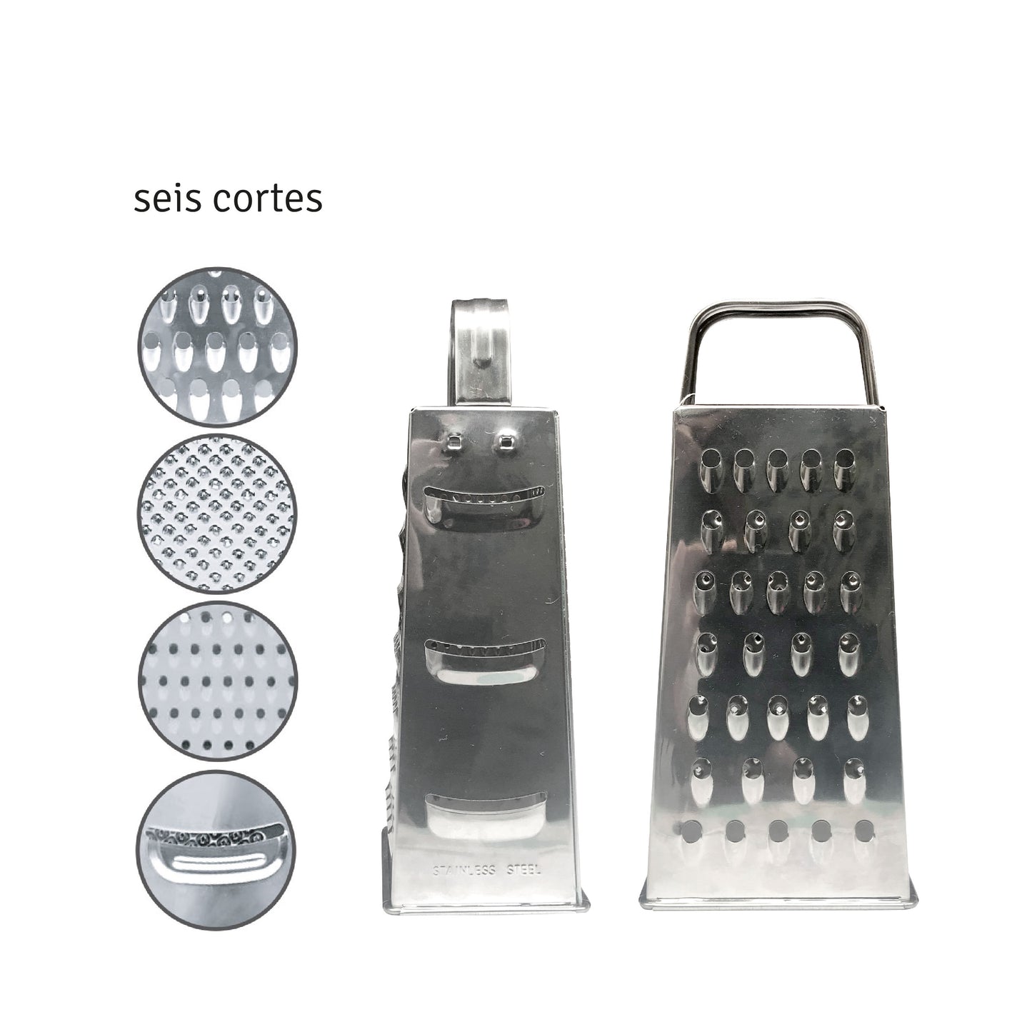 Rallador De Acero Inoxidable Hudson 4 Caras 21 Cm