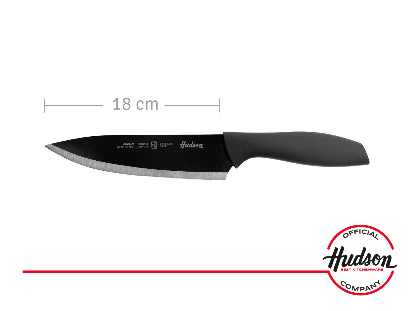 Cuchillo Chef 7'' Basic Linea Hudson Acero Inoxidable