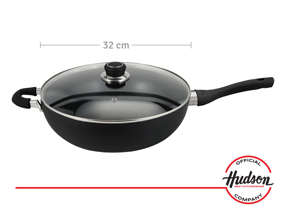 Wok Antiadherente Hudson Aluminio 32 Cm