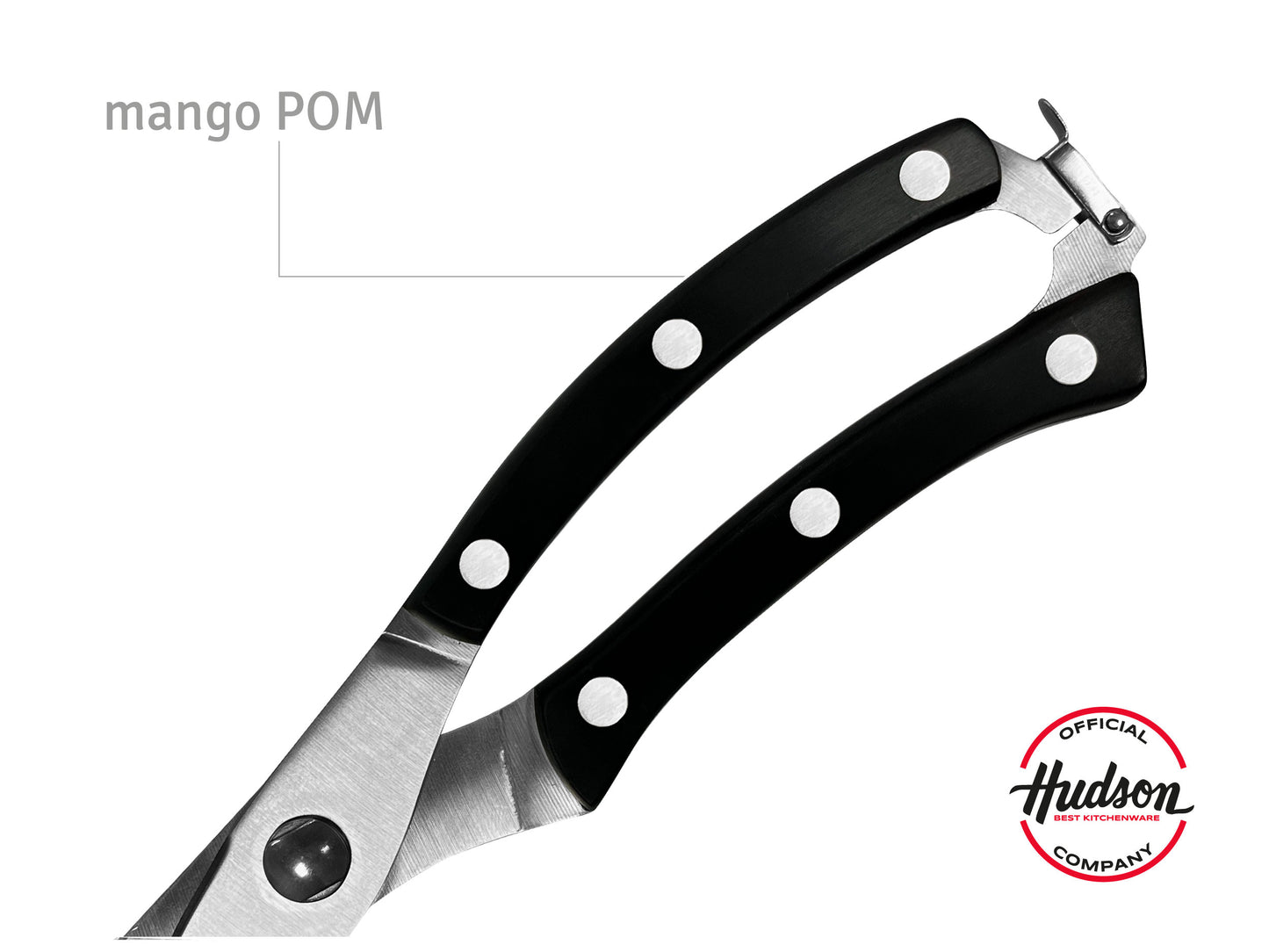 TIJERA PARA COCINA LÍNEA PROFESSIONAL INOX. MANGO POM