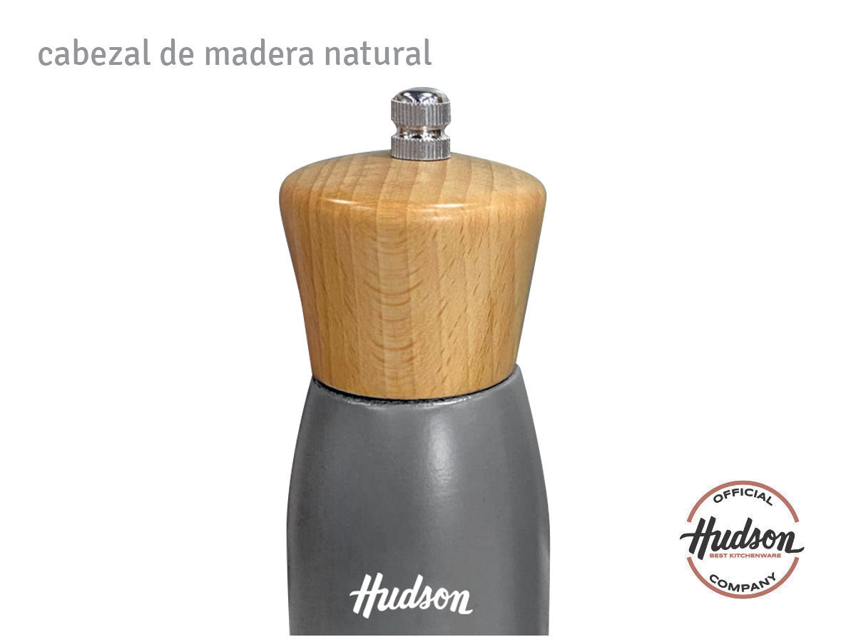 Molinillo De Madera Hudson Laqueado Color Gris20 Cm