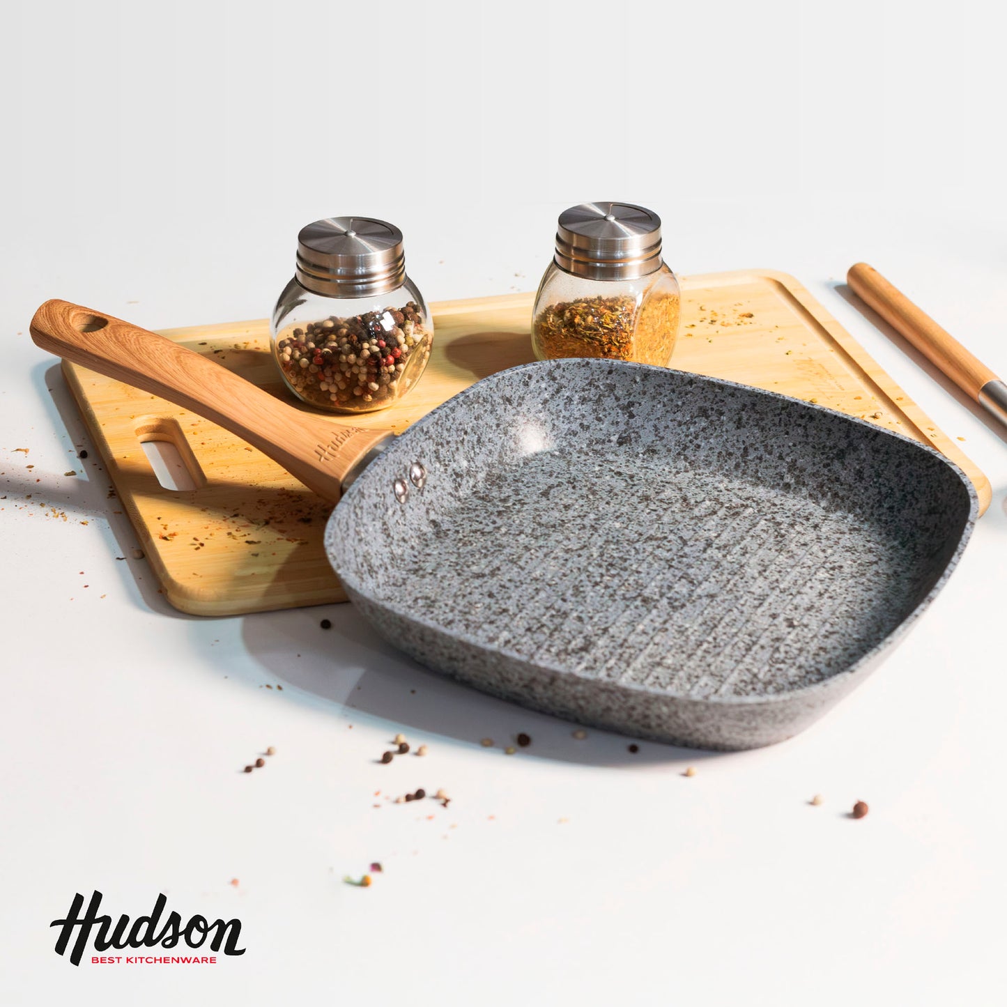 Sartén 26cm Hudson Granito Stone Aluminio Forjado Antiadherente