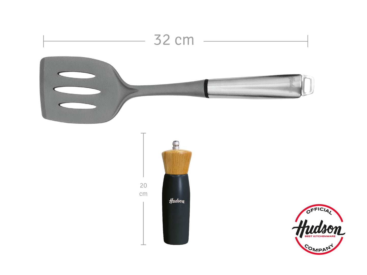 pinza + molinillo + sarten
