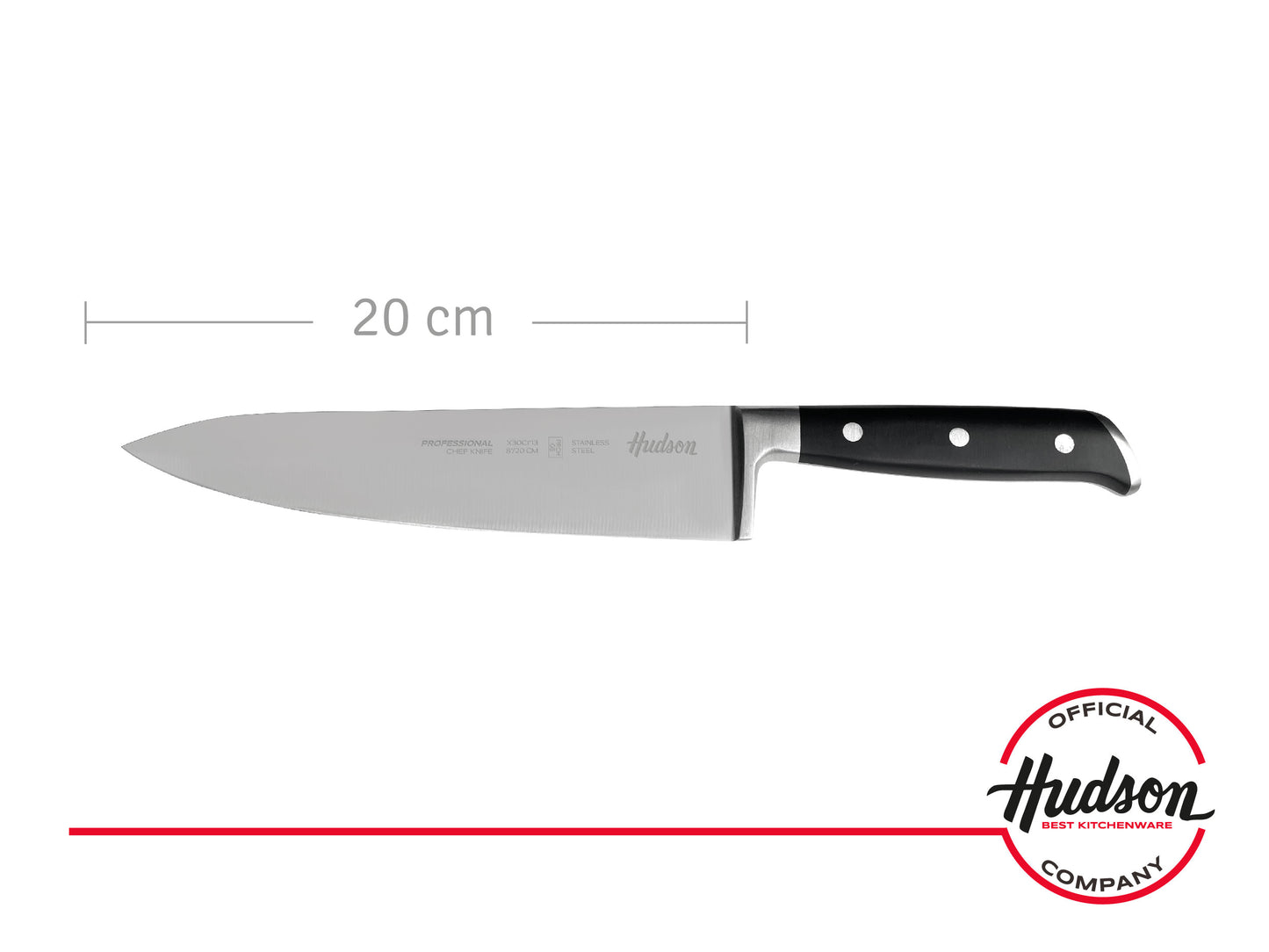 Cuchillo Chef 8 Linea Hudson Acero Inoxidable