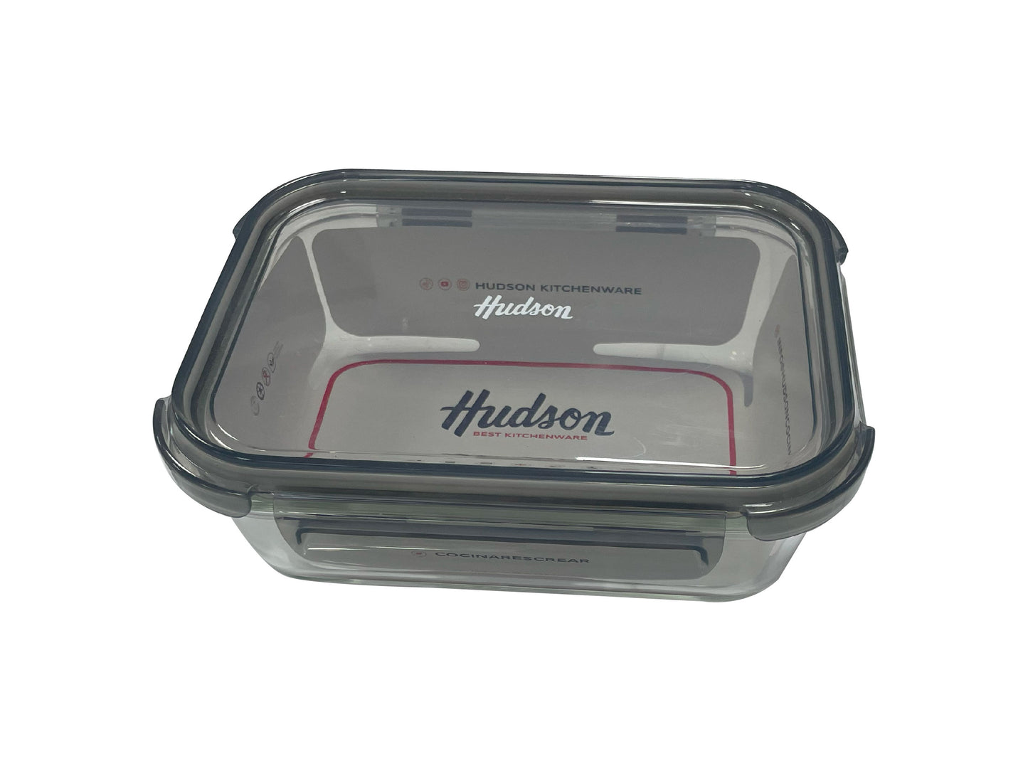 Contenedor Hermético Hudson de Vidrio Borosilicato 1040 ml con Tapa BPA Free