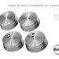 Especiero Hudson 4 Frascos De Vidrio Con Tapa + Base