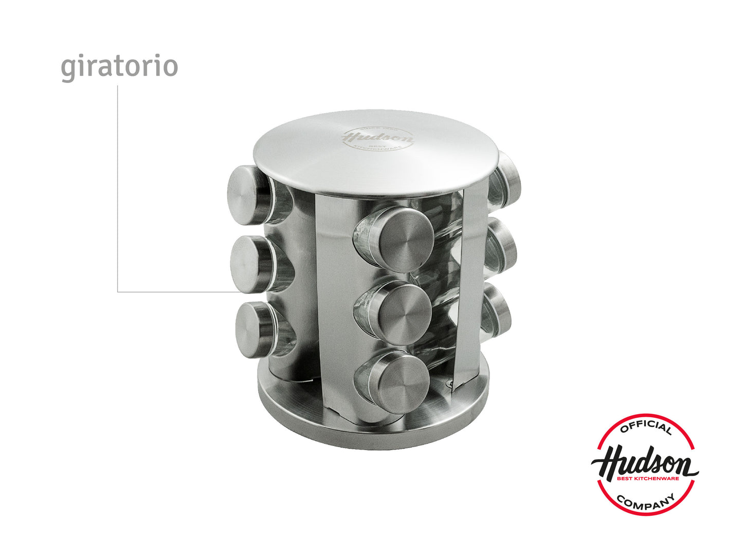 Especiero Giratorio Acero Inoxidable 12 Jarros