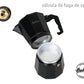 Cafetera De Aluminio Black Italiana Inducción Linea Hudson