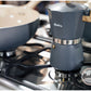 Cafetera Hudson Estilo Italiana 9 Tazas Aluminio Gris