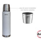 Termo Botella Térmica 1L Acero Inoxidable Doble Pared Blanco