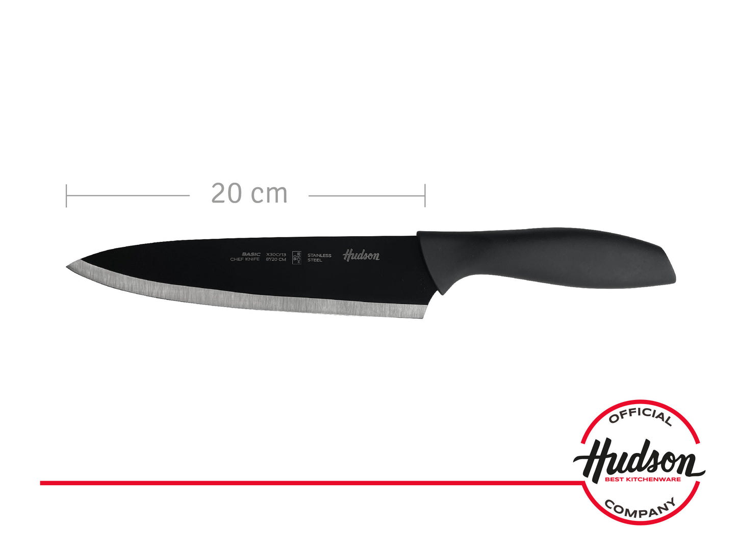 Cuchillo Chef 8'' Basic Linea Hudson Acero Inoxidable