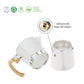 Cafetera Italiana Blanco 250 ml Aluminio + Mango Soft Touch   Línea Cafeteras