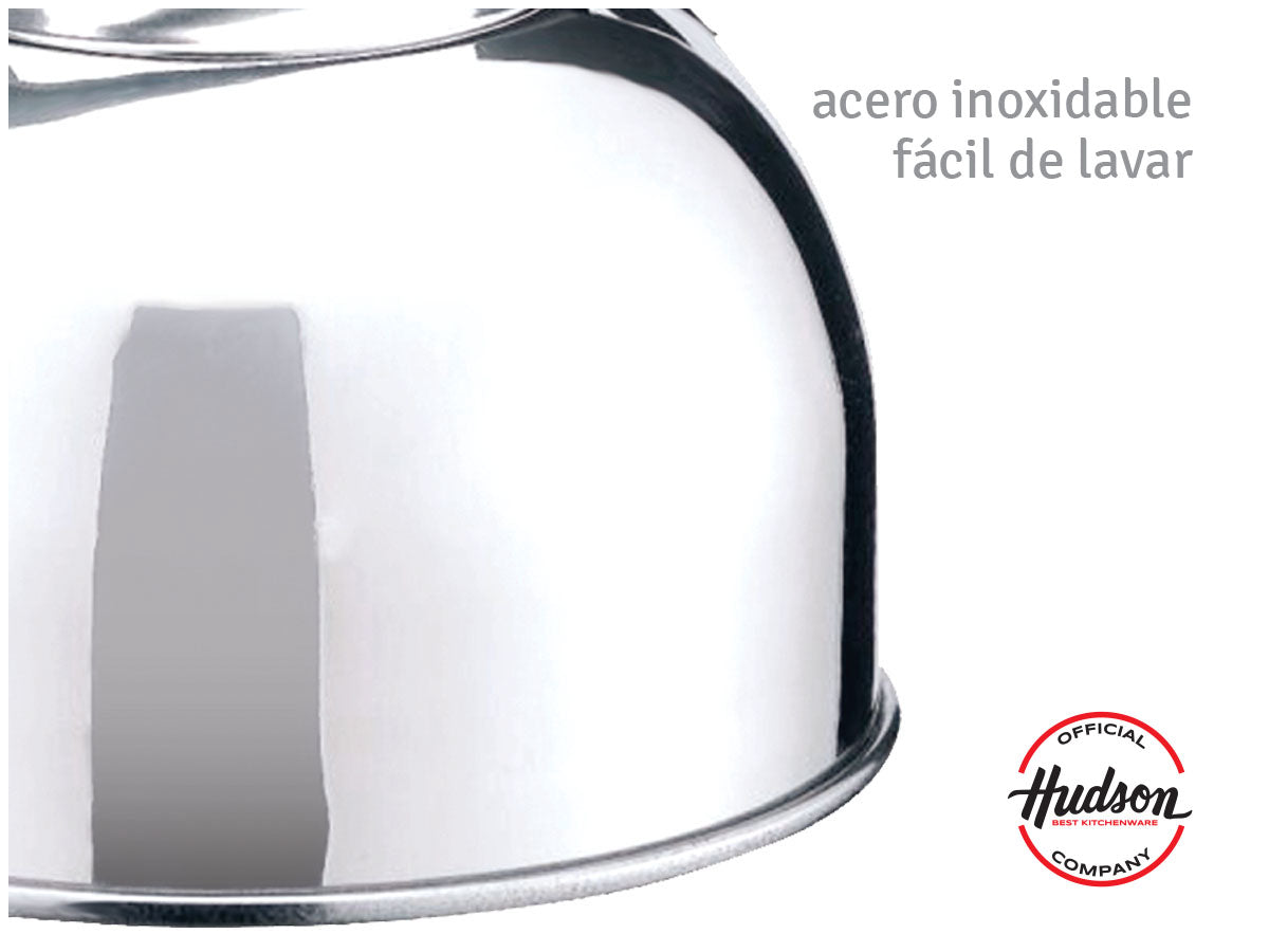 Pava Silbadora Acero Inoxidable Hudson 1.5 Litros