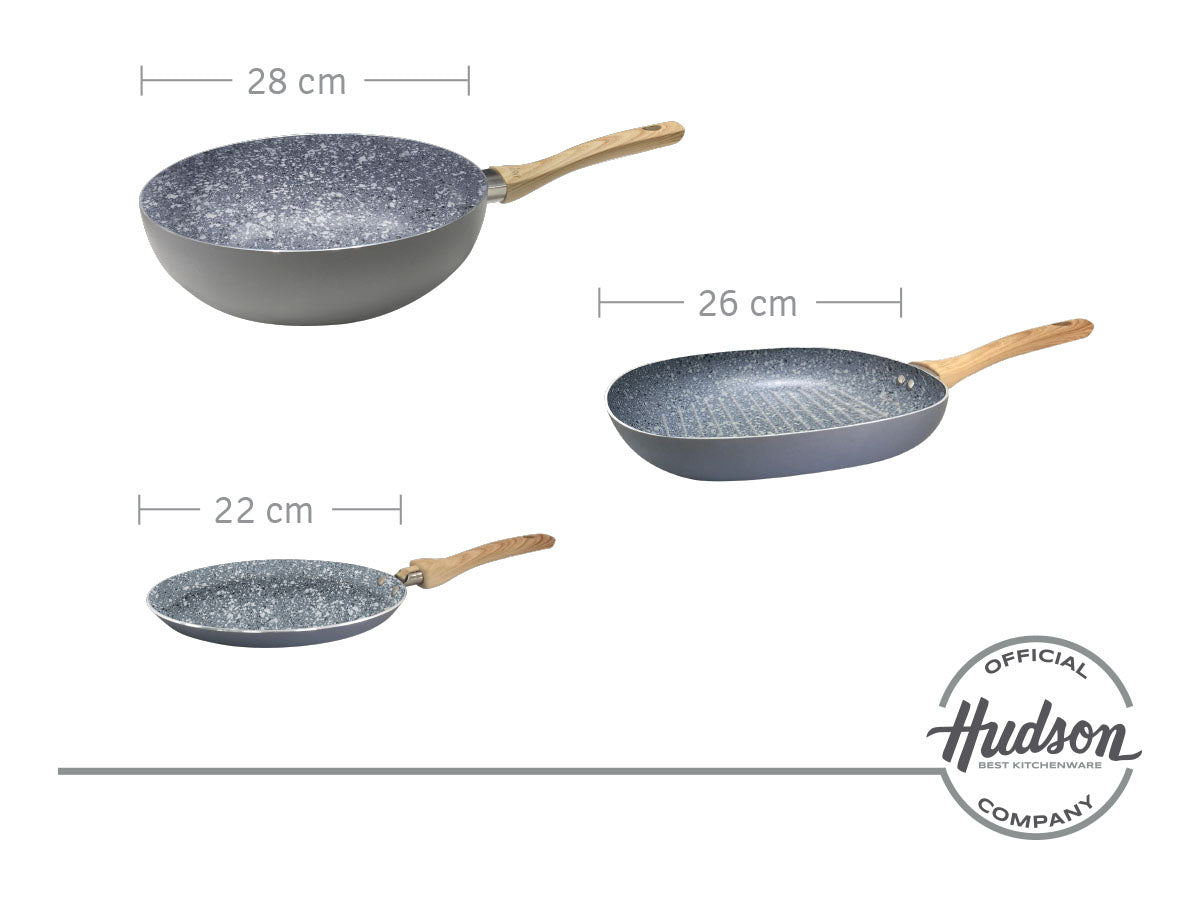 Kit De Ollas Hudson + Bifera + Jarro + Panquequera + Wok