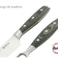 Set De Cuchillo Con Tenerdor 8 Linea Hudson Mango De Madera