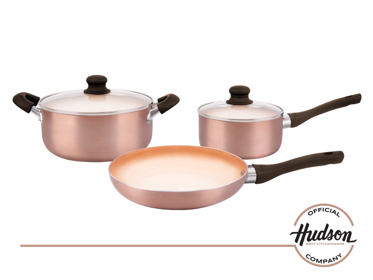 Bateria De Cocina Antiadherente Ceramico Hudson 5 Piezas