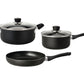 Set Cacerolas 18 Y 22 Cm + Sarten 22 Cm Hudson Antiadherente