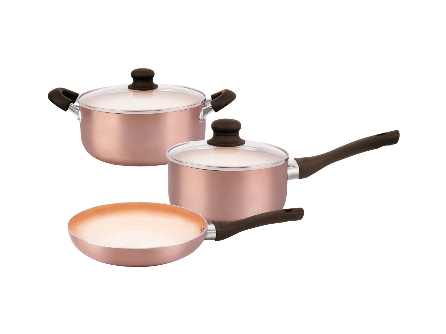 Set Cacerolas + Sarten Linea Cobre Hudson