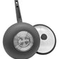 Wok Aluminio 6.3 L 32 cm 2 Piezas Antiadherente PTFE Negro Mango de Soft Touch