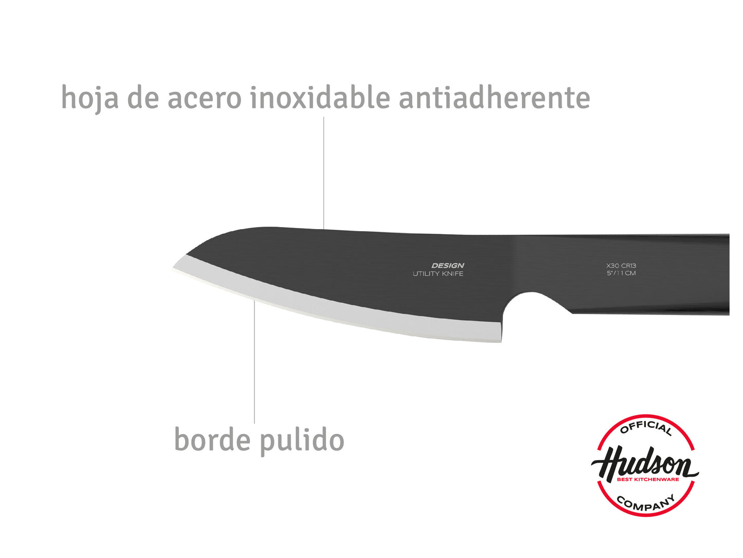 Cuchillo Utilitario 5 Linea Hudson Design Acero Inoxidable